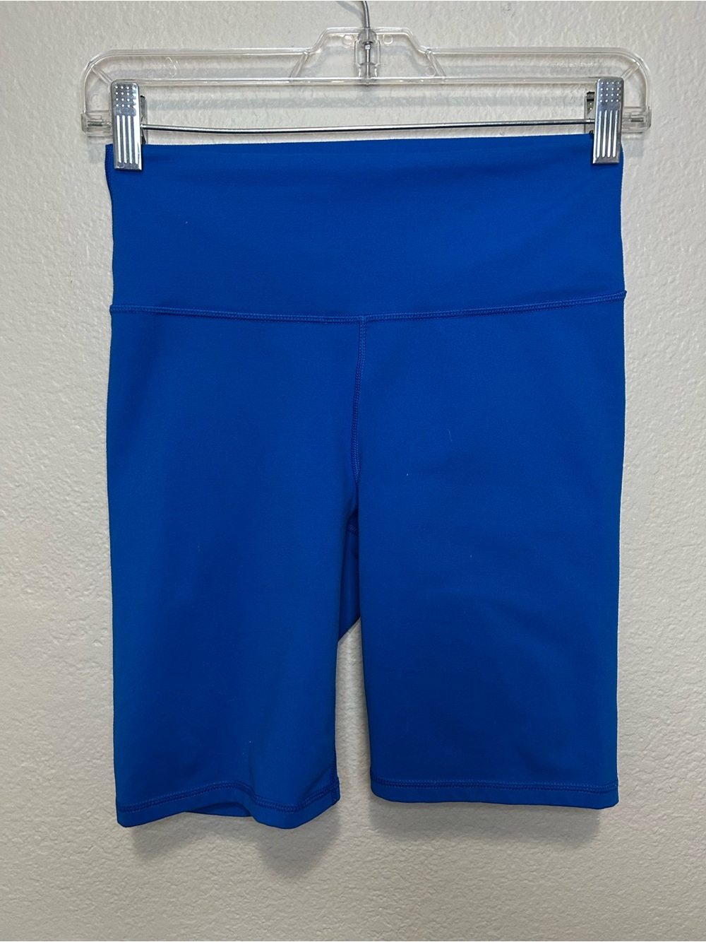 Fabletics Blue Bike Shorts High Rise 8.5” Inseam Activewear